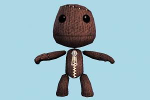 Sackboy teddy, character, toy, LBP, swoop