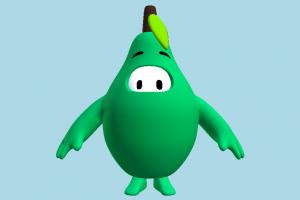 Fall Guys fallguys, fall-guys, animal-character, character, fall, guys, peru, avocado, cartoon, toony, animy