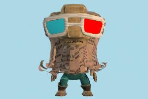 Larry DaVinci character, 4d, vr