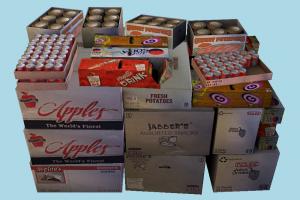 Stack of Food super-market, market, stack, food, store, storage, crates, products, cargo, commercial