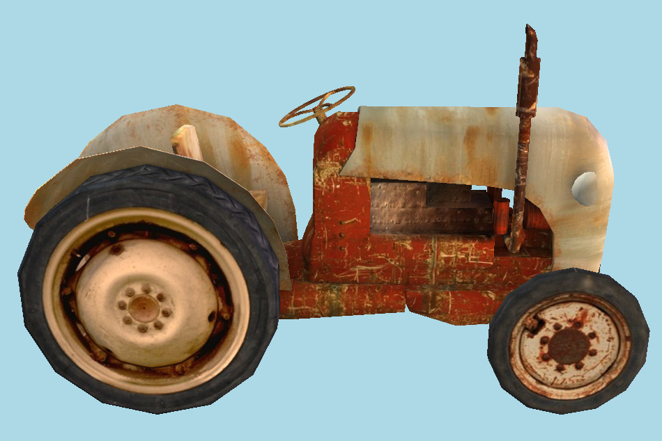 Tractor Farm Low Poly 3d model