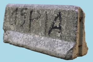 Concrete Road Barrier road, barrier, stone, wall, object, rock