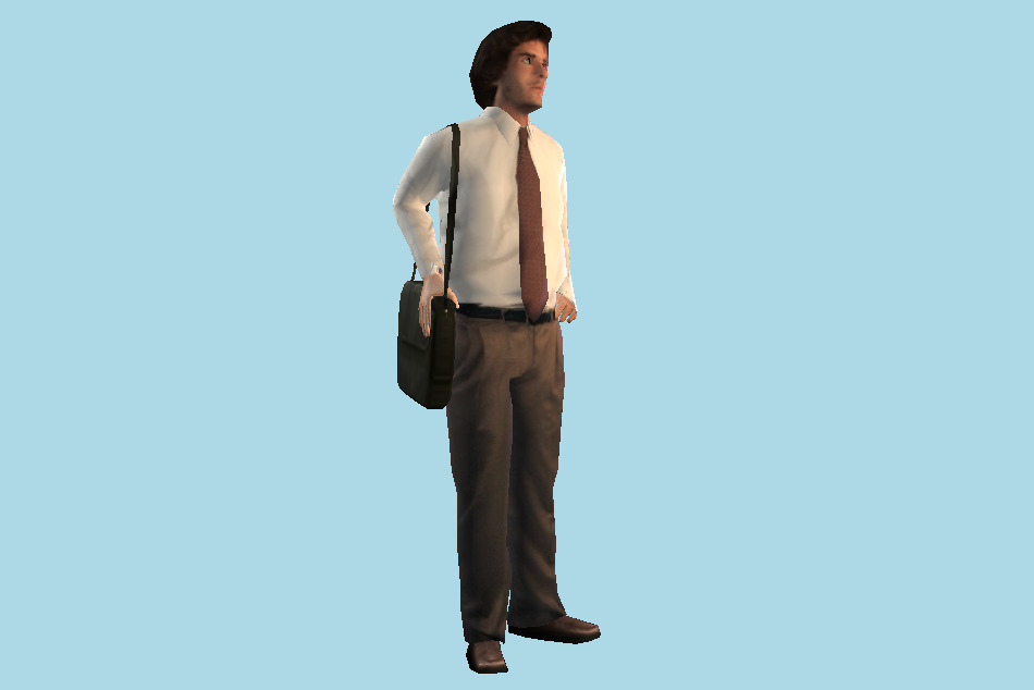 Man with Bag 3d model