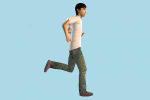 Running Boy man, male, people, human, character, running, boy, child, children