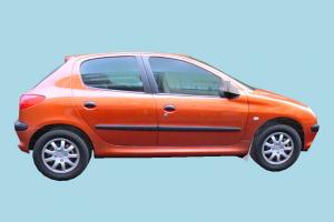 Car Low-poly car, vehicle, truck, transport, carriage, low-poly, brown