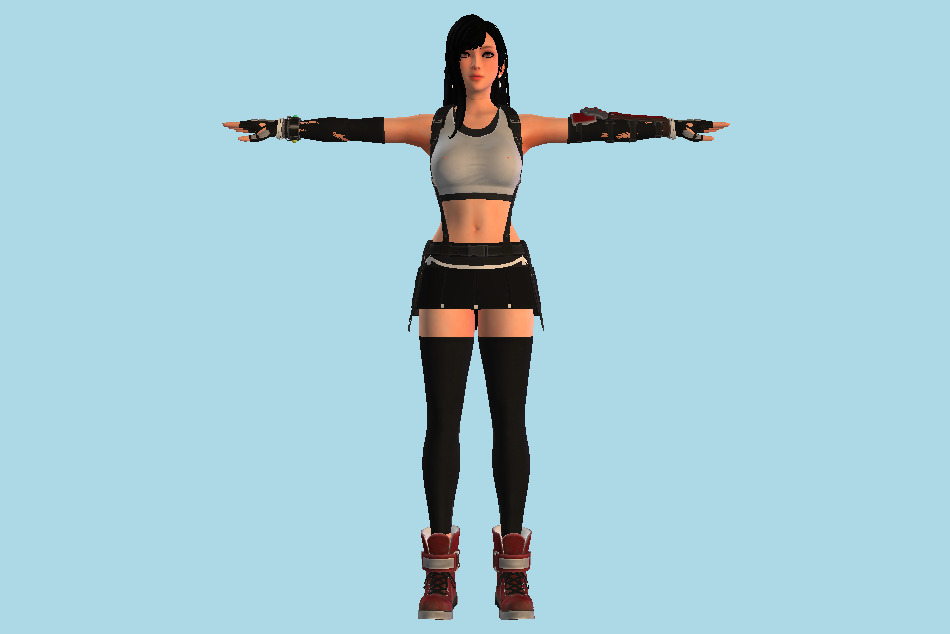 Final Fantasy 7 Remake - FFVII Tifa Girl 3d model