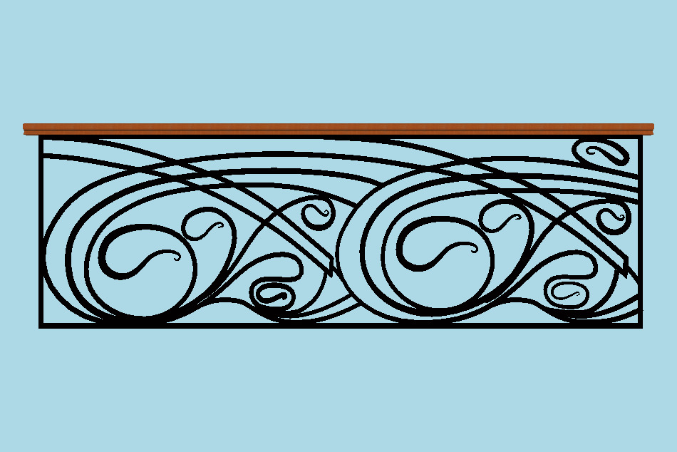 Art Railings 3d model
