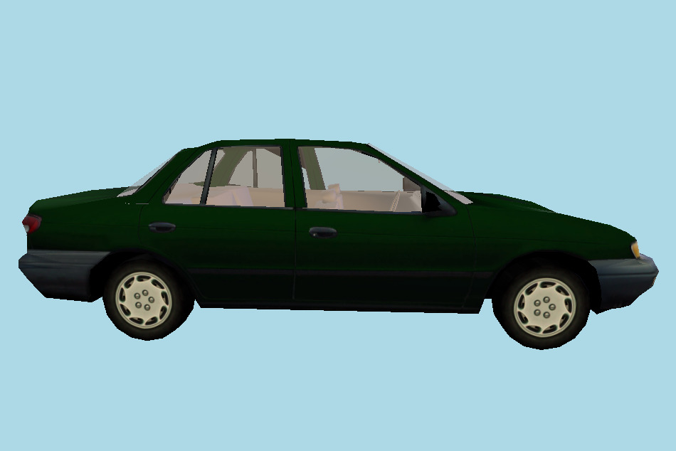 Low Poly Vehicle KIA Sedan Car 3d model