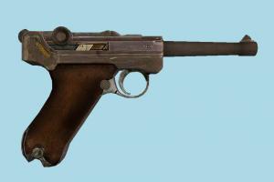 Luger pistol, handgun, weapon, gun, firearm, arm