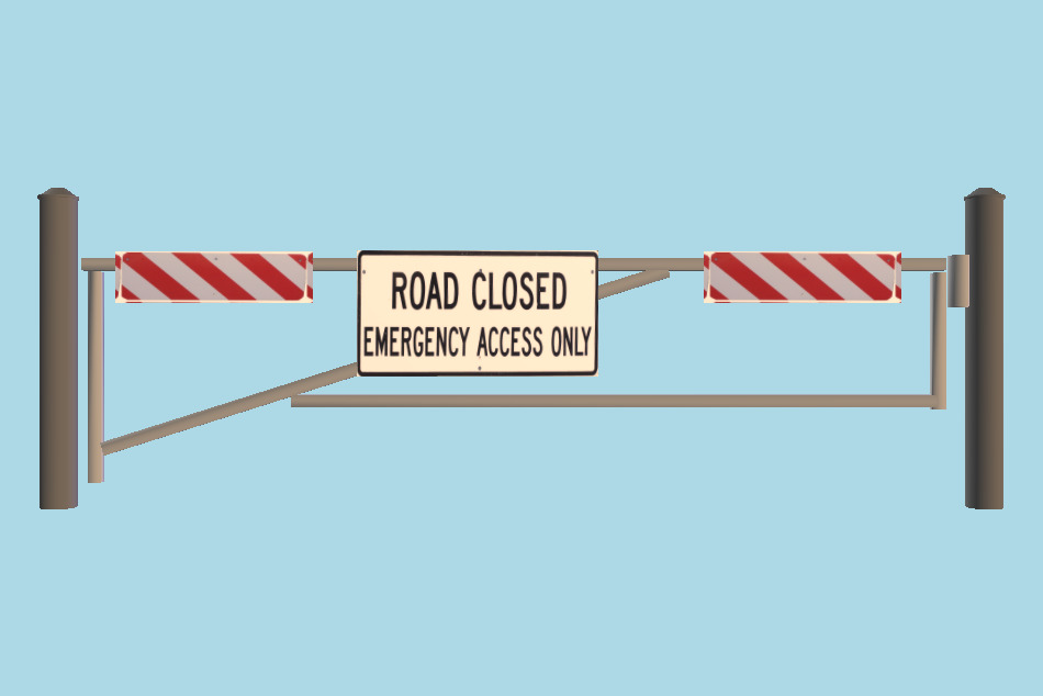Emergency Access Gate Barrier 3d model