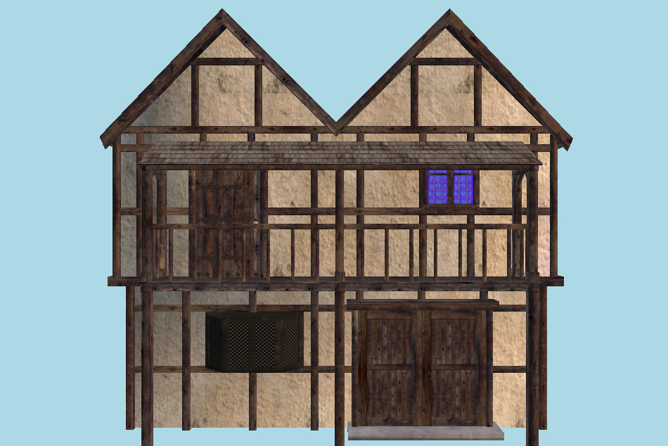 Modular Medieval House 3d model