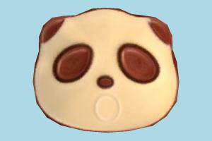 Panda panda, bear, animal, animals, head, face, icon, lowpoly