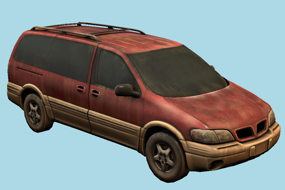 1990s Minivan 3d model