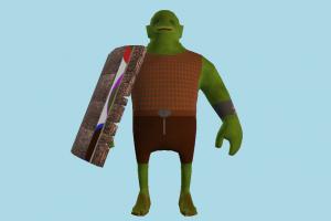 Goblin male, man, people, human, character, cartoon