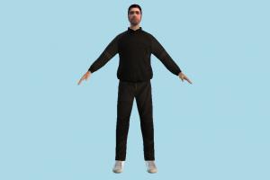 Sporty Man scanned-model, boy, nerd, male, man, people, human, character