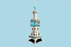 Skyscraper skyscraper, city, building, tower, build, domicile, lowpoly, structure