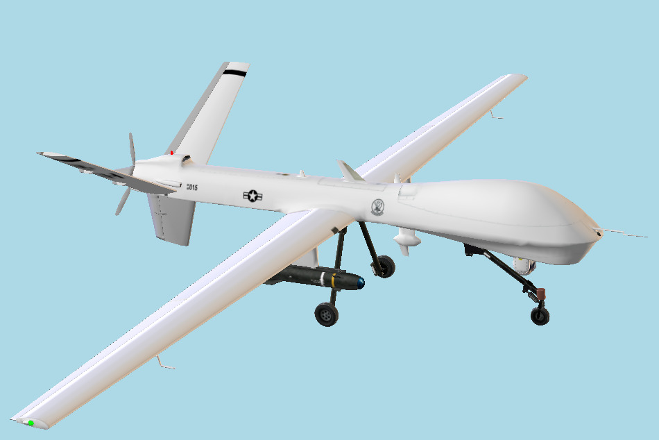 MQ-9 Reaper UAV (VRay) 3d model