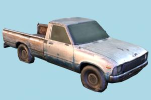 Pickup Car scanned-models, car, pickup, truck, vehicle, carriage, transport, abandoned, wreck, pickup, rusty, lorry, derelict, old