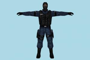 Soilder army-man, soldier, army, diver, man, male, people, human, character, lowpoly