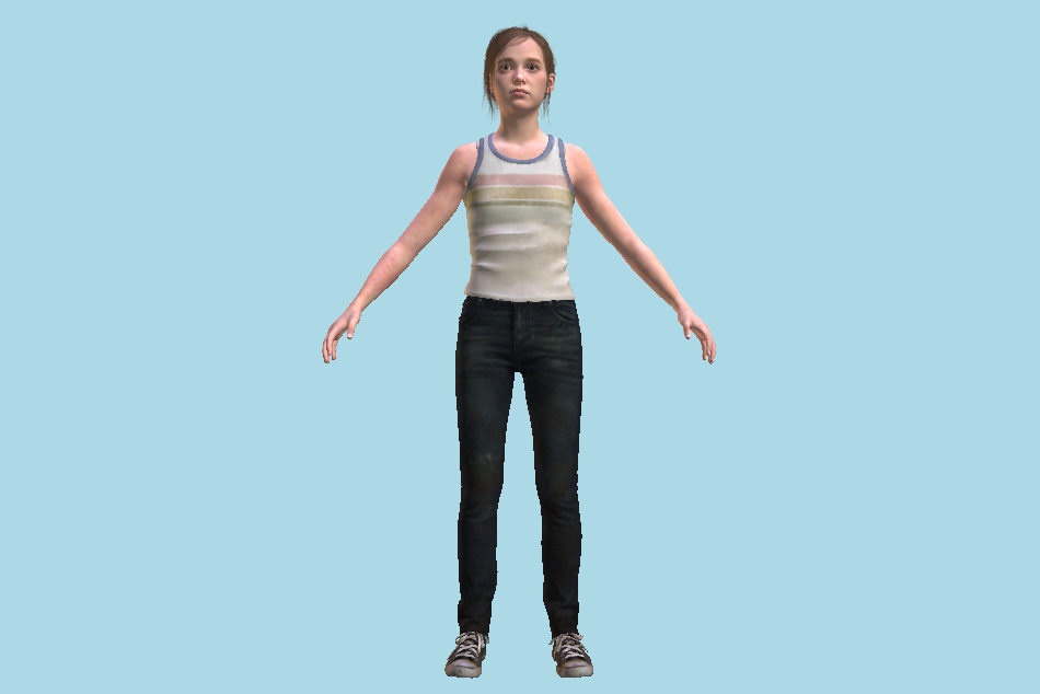 TLOU Ellie Teen - The Last Of US Remake 3d model
