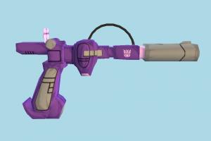 Gun auto-gun, handgun, weapon, gun, firearm, arm, cartoon