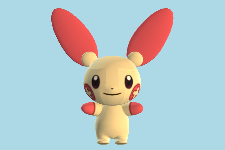 Plusle 3d model