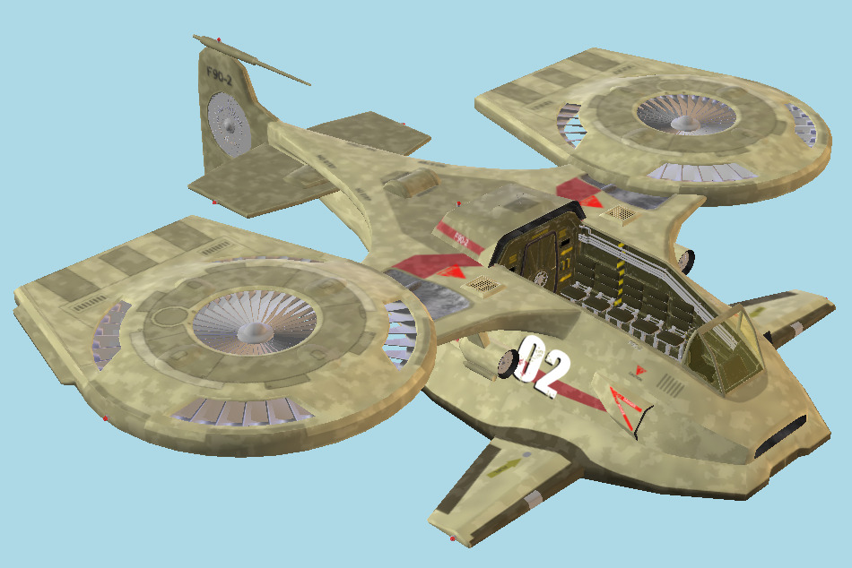 Roughnecks Starship Troopers Skimmer 3d model