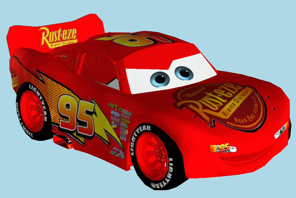 Lightning Mcqueen Car 3d model