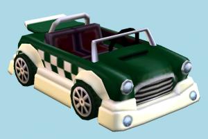 CTR Car CTR, crash-team-racing, car, cars, vehicle, truck, carriage, transport, cartoon, toony