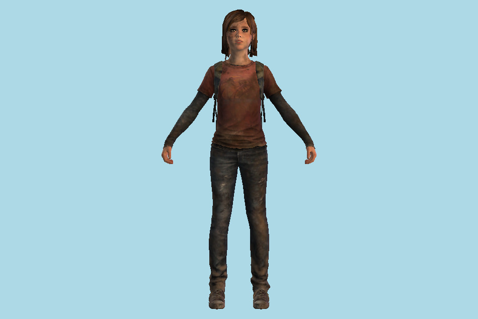 Ellie Wet Outfit 3d model