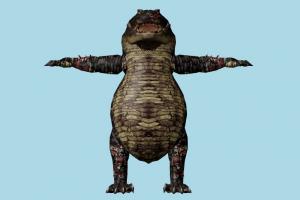 Alligator Humanized Resident-Evil, RE, resident, evil, monster, animal-character, xna, characters, rigged