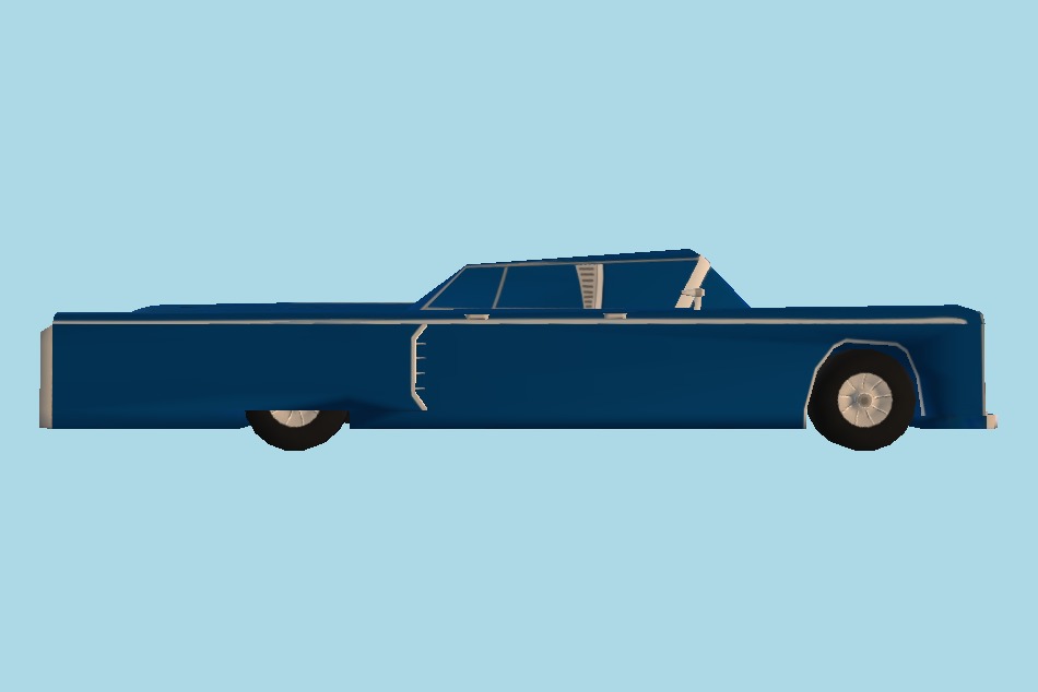 Fallout-Corvega Blue Car 3d model