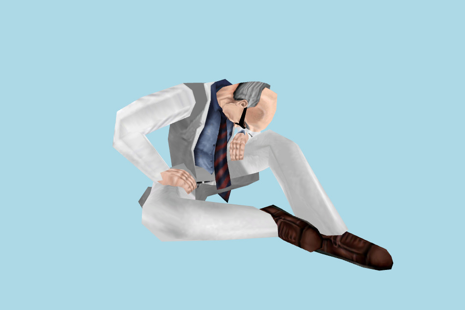 Scientist Cower HL MDL 3d model