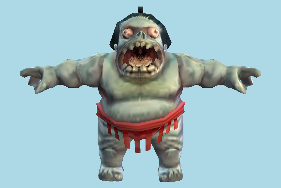 Zombie Panic in Wonderland Sumo Zombie 3d model