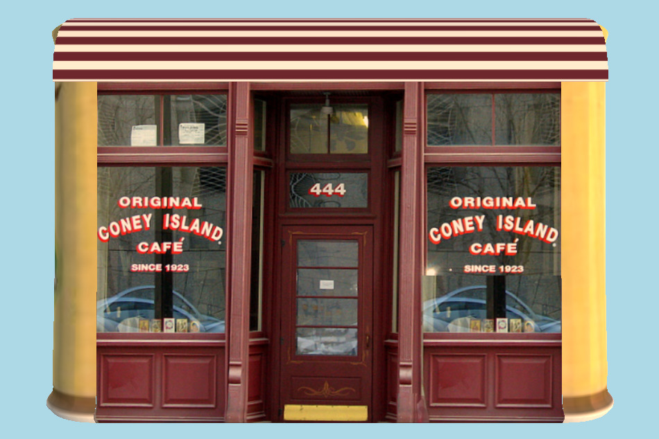 Coney Coffee Cafe 3d model
