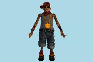 Rapper Man rap, rapper, singer, metalica, street-boy, music, player, comic, glasses, chain, gang, robber, criminal, thin, bully, tattooed, trouper, galligaskins, character, man, male, person, people, human, cartoon