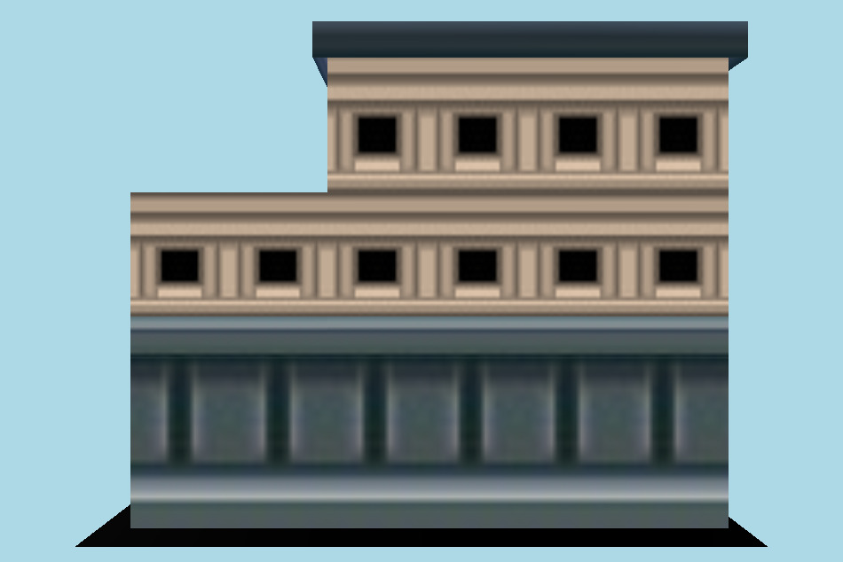 Pokémon Black / White Nimbasa City Buildings 3d model