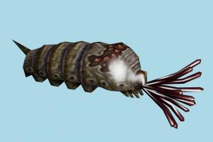Caterpillar Resident-Evil, RE, insects, resident, evil, monster, zombie, animal-character, xna, characters, rigged