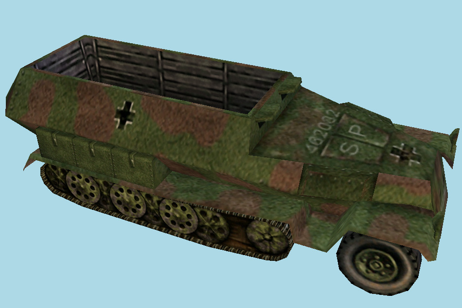 Coffin Car Low-poly 3d model