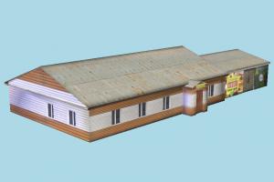 Cafe cafe, store, market, building, build, residence, domicile, structure, papertoy, house, russian, lowpoly
