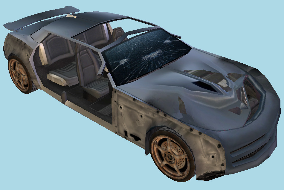 Crashed Car 3d model