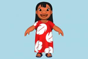 Lilo Girl cute, little, girl, young, cartoon, toony, disney, female, woman, people, human, character