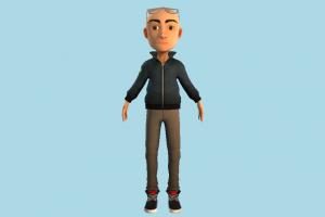 Old Man old-man, aged, man, old, male, people, human, character, cartoon