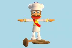 Cook cooker, cook, ape, monkey, animal-character, character, cartoon