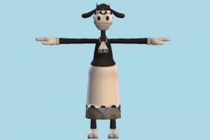 Clarabelle Kingdom-Hearts, Clarabelle, cow, cartoon, toon, mickey