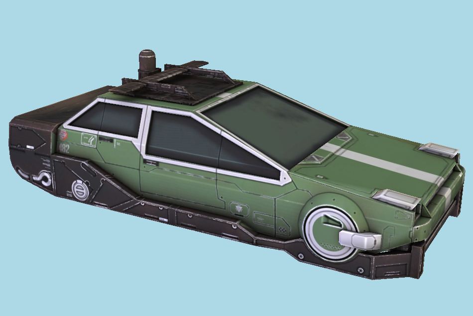 Cyberpunk Hovercar 3d model