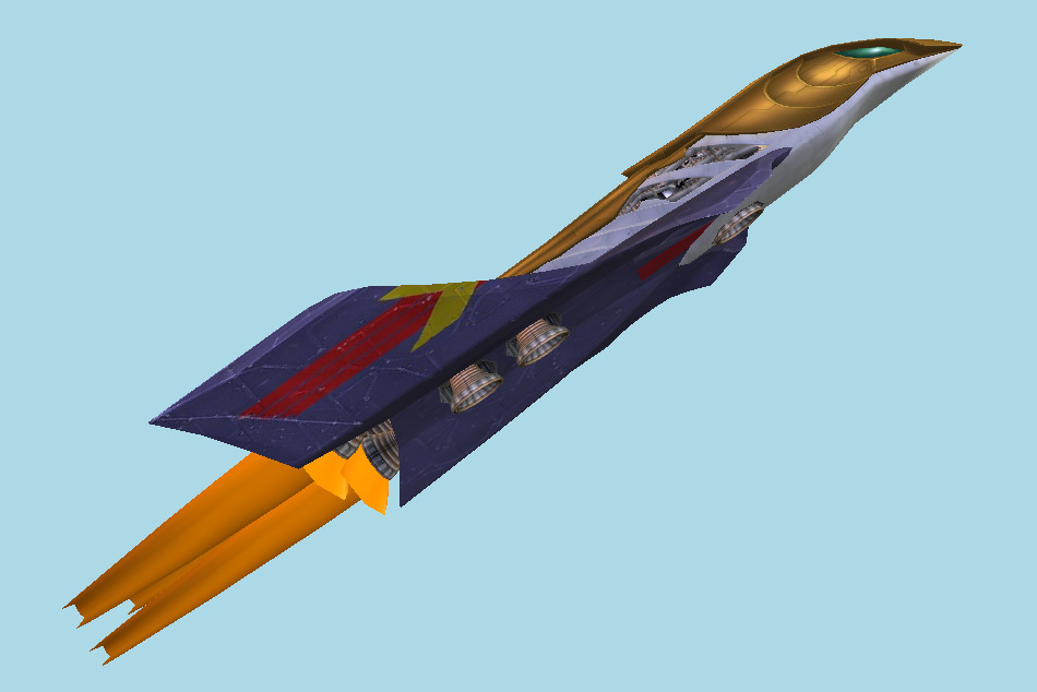 Wii Super Smash Bros. Brawl Falcon Flyer Trophy 3d model