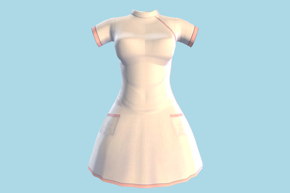 Nurse Uniform Dress 3d model