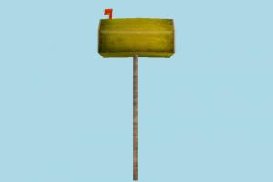 Mail mail, post, street-sign, street, sign, box, lowpoly