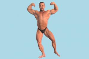 Fitness Man scanned-model, fitness, muscles, strong, sporty, sport, gym, man, male, human, character, people